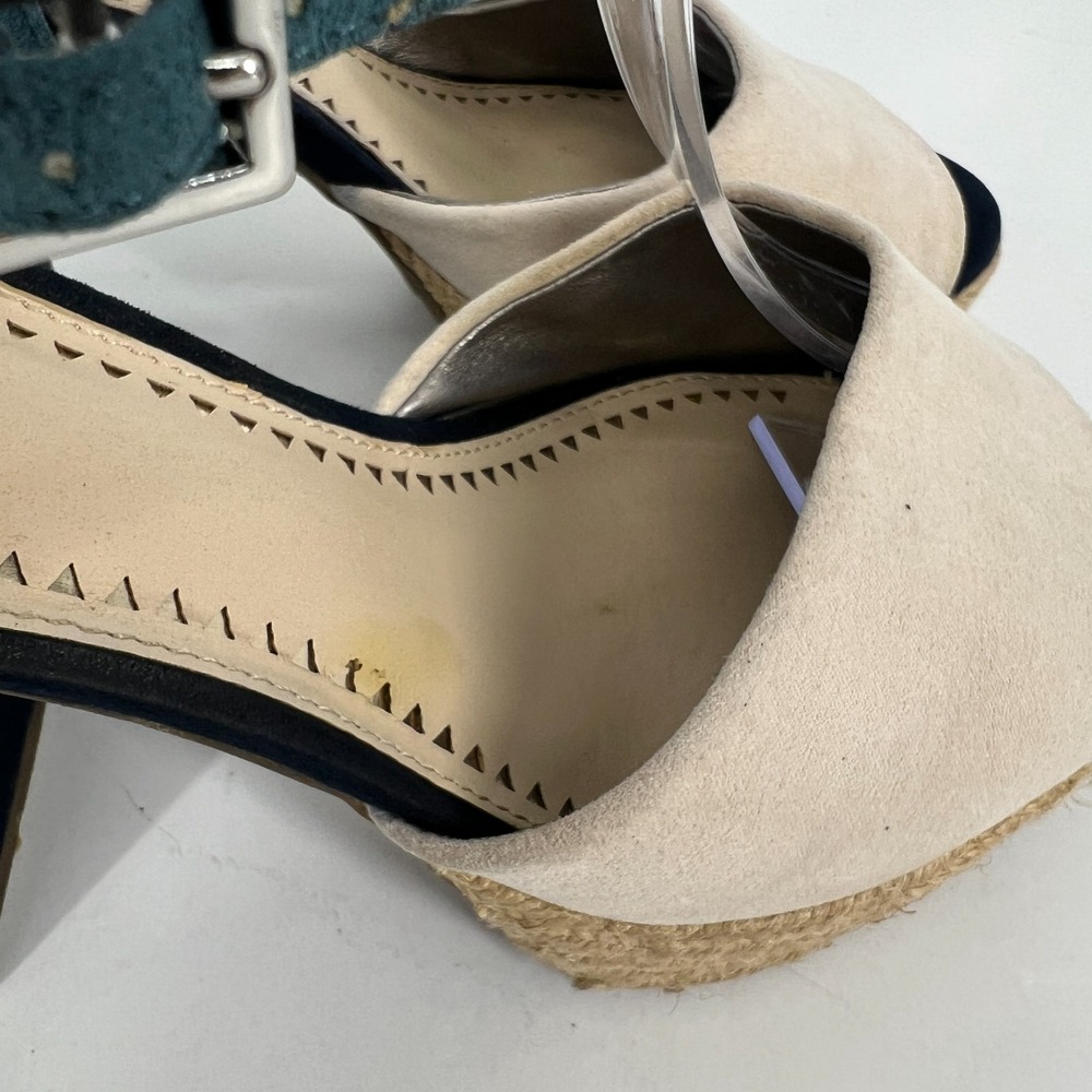 Circus by Sam Edelman Nakita Block Heel Platform Sandals Womens 8 M Blue Cream - Picture 6 of 10
